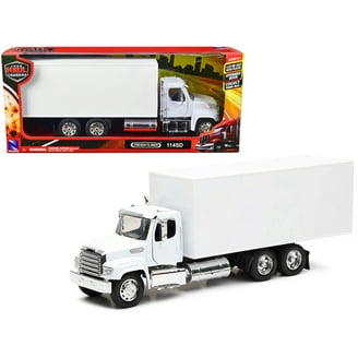 Kenworth W900 Dump Truck with Twin Dump Body White and Chrome