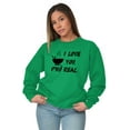 thumbnail image 4 of Love You Pho Real Vietnamese Food Unisex Plus Fleece Graphic Sweatshirt Brisco Brands 3X, 4 of 5