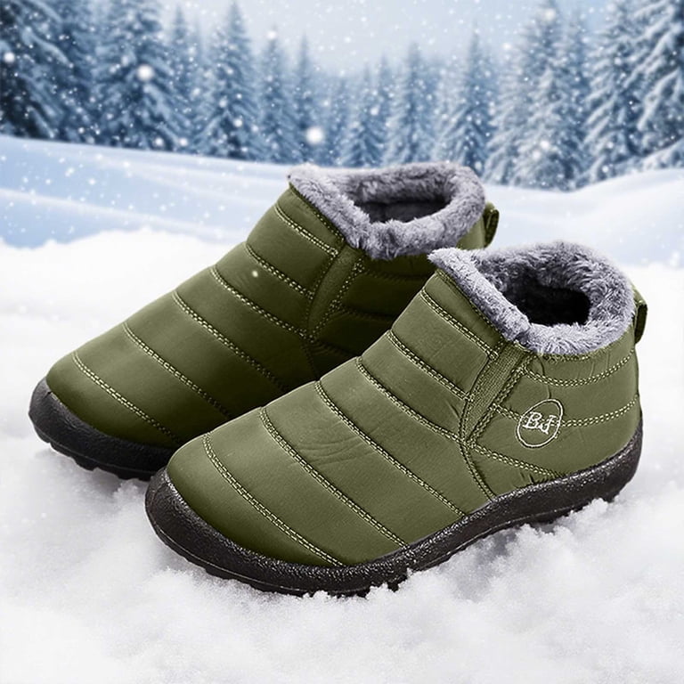 Men\'s Waterproof Rain & Snow Boots in Green and Brown Trudave Men main image 2