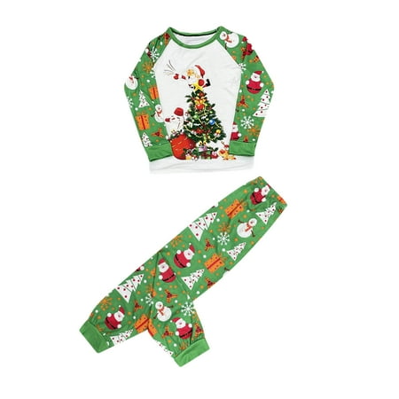 

Fesfesfes Xmas Pjs Sets Boys Girls Christmas Cute Christmas Tree Print Top Pants Suit Family Parent-child Wear Kid Sale on Clearance