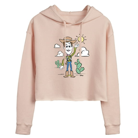 Toy Story - Woody Pastel - Juniors Cropped Pullover Hoodie
