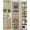 Black, variant on 8-Tier Adjustable Over the Door Pantry Organizer with 2 Sets Hooks Fits Most Doors, Hanging Spice Rack for Pantry Door Organizer And Storage, White