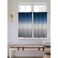 thumbnail image 6 of Kitchen Curtains 54 Inches length, Navy Blue Gray Ombre Window Treatment Curtain Drapes, Modern Gradient Abstract Art Thermal Insulated Drapes for Basement Hotel RV, 42"x54", 2 Panels, 6 of 7