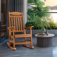 thumbnail image 7 of Naipo Patio Rocking Chair All-Weather, Porch Rocker Chair 400 lbs Capacity,  Outdoor and Indoor,  Teak, 7 of 7