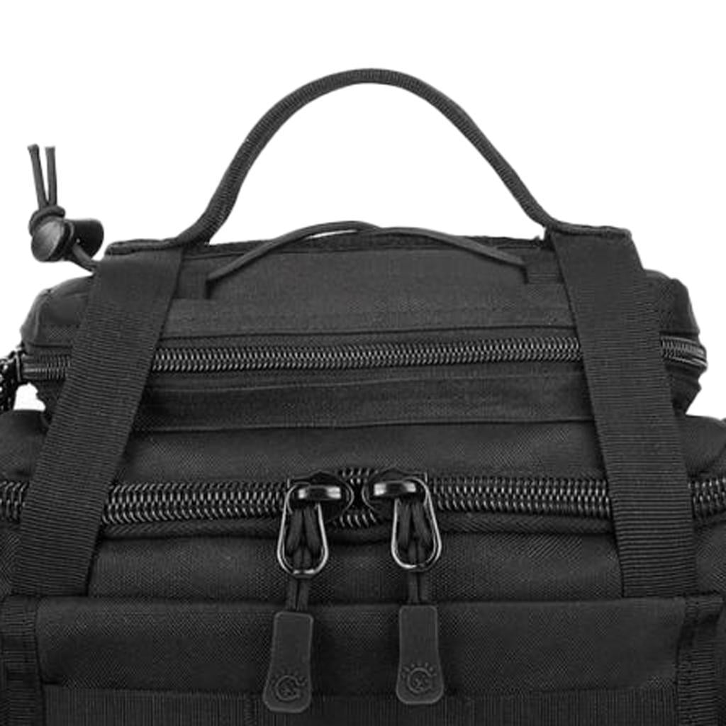 Dualoai Outdoor Molle Waist Bag Waterproof SLR Cameras Waist Fanny Pack Belt Bum Bag Black