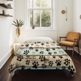 thumbnail image 4 of Teal Brown Paw Prints Tapestry for Bedroom Wall Hanging Tapestry, Vintage Farmhouse Wooden Grain Ceiling Backdrop Tapestries Poster Blanket Wall Decor for Teens Room Living Room Dorm 55" x 73", 4 of 8