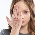 thumbnail image 3 of Adhesivos temporales para tatuajes XMASIR Henna para niños con 12 pares, 3 of 8