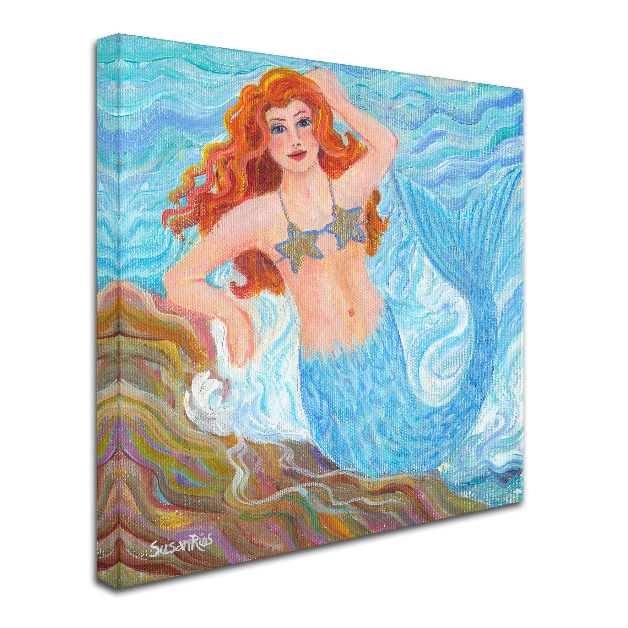 Trademark Fine Art 'Mermaid' Canvas Art by Susan Rios