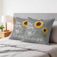 thumbnail image 6 of Pillow Covers 18x18 Set of 2, Sunflowers Square Throw Pillow Covers for Couch/Sofa/Living Room, Modern Bee You Are My Sunshine Grey Decorative Soft Pillowcases for Couch Throw Pillows, 6 of 9