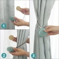 thumbnail image 5 of Uxcell Curtain Tieback 15.7 Inch Window Curtain Buckle Tiebacks Clips Holder Teal Blue, 2 Pack, 5 of 7