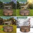 thumbnail image 4 of Housse de Baignoire Extérieure, Toit Rond pour Spa Extérieur, Auvent Imperméable, Housse Anti-Poussière, Revêtement Argenté, Résistant à la Pluie, 4 of 6
