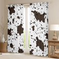 thumbnail image 2 of Feelyou Brown Cow Print Black Out Curtains, Rustic Curtains Pack of 2 (42x63 Each), 2 of 6