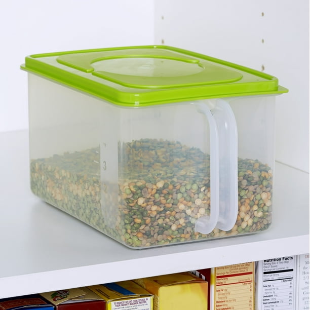 Food Storage Bins with Handle for Pantry Organization Green