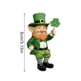 thumbnail image 2 of 3.15" St. Patrick’s Day Gnome Figurine Decorations, Irish Leprechaun Beard Elf Table Figurines, Lucky Green Home Decor Gift, 2 of 7