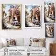 thumbnail image 4 of Designart "Pink Beige Mexico Colonial beauty Watercolor I" Cityscapes Floater Framed Canvas Art Print, 4 of 7