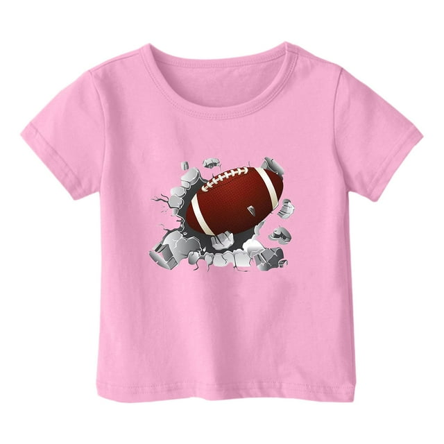 HVOBBTY T-shirt Décontracté à Manches Courtes pour Tout-Petits, T-shirt Décontracté Ample à Manches Courtes Col Rond Confortable pour Adultes Rose, 7 Ans
