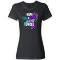thumbnail image 3 of Inktastic Suicide Prevention I Wear Teal and Purple For My Uncle Women's T-Shirt, 3 of 5