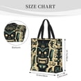 thumbnail image 3 of Hawaiian Tiki Tribal Retro Tote Bag Reusable Shoulder Handbag Top Handle Purse for Shopping Work, 3 of 6