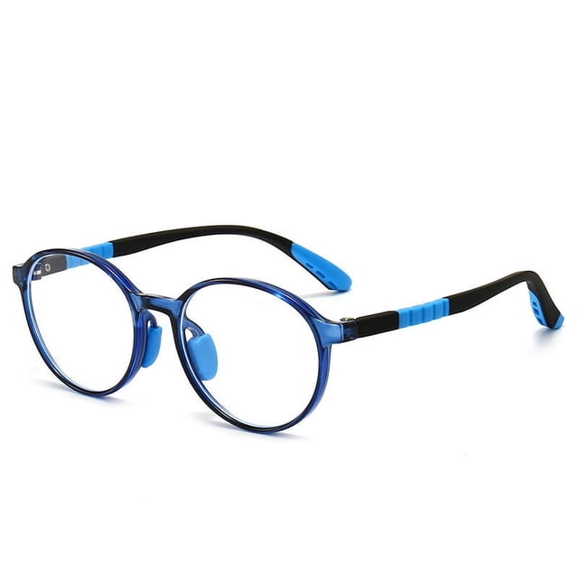 Gafas para niños, gafas anti luz azul para hombres y mujeres, gafas planas TR90 para estudiantes, montura redonda