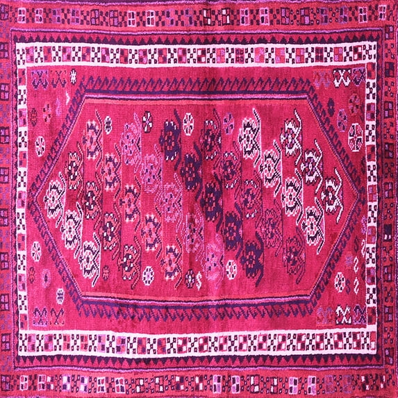 Ahgly Company Indoor Square Persian Pink Traditional Area Rugs, 6' Square