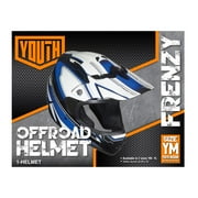 Youth Frenzy MX off Road Dirt Bike Helmet - DOT Approved - Color Blue - Size: Youth Medium