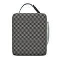 thumbnail image 4 of Rustic Plaid Insulated Lunch Bag Box Student Reusable Lunch Tote Bag with Front Pocket Lunchbox Office Travel, 4 of 4