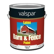 Valspar Latex Paint & Primer In One Flat Barn & Fence Paint, White, 1 Gal.