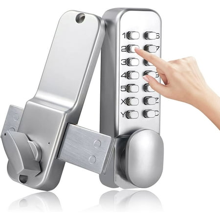sinda 100% Mechanical Keyless Entry Front Door Lock with 14 Push Button ...