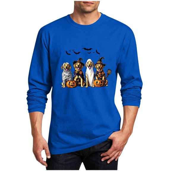 Elvqul Men's Long Sleeve T-Shirt printed crew neck Casual Daily Wear men's t shirt mens tee long sleeve shirt