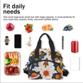 thumbnail image 7 of Herdesigns Outer Space Insulated Lunch Bag for Women Men Adults Large Reusable Lunch Box Space Rocket Leakproof Cooler Tote Bags with Adjustable Shoulder Strap, 7 of 7
