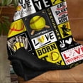 thumbnail image 3 of Lazaofficial Custom Blanket Personalized, Softball Blankets For Girls, 3 of 8
