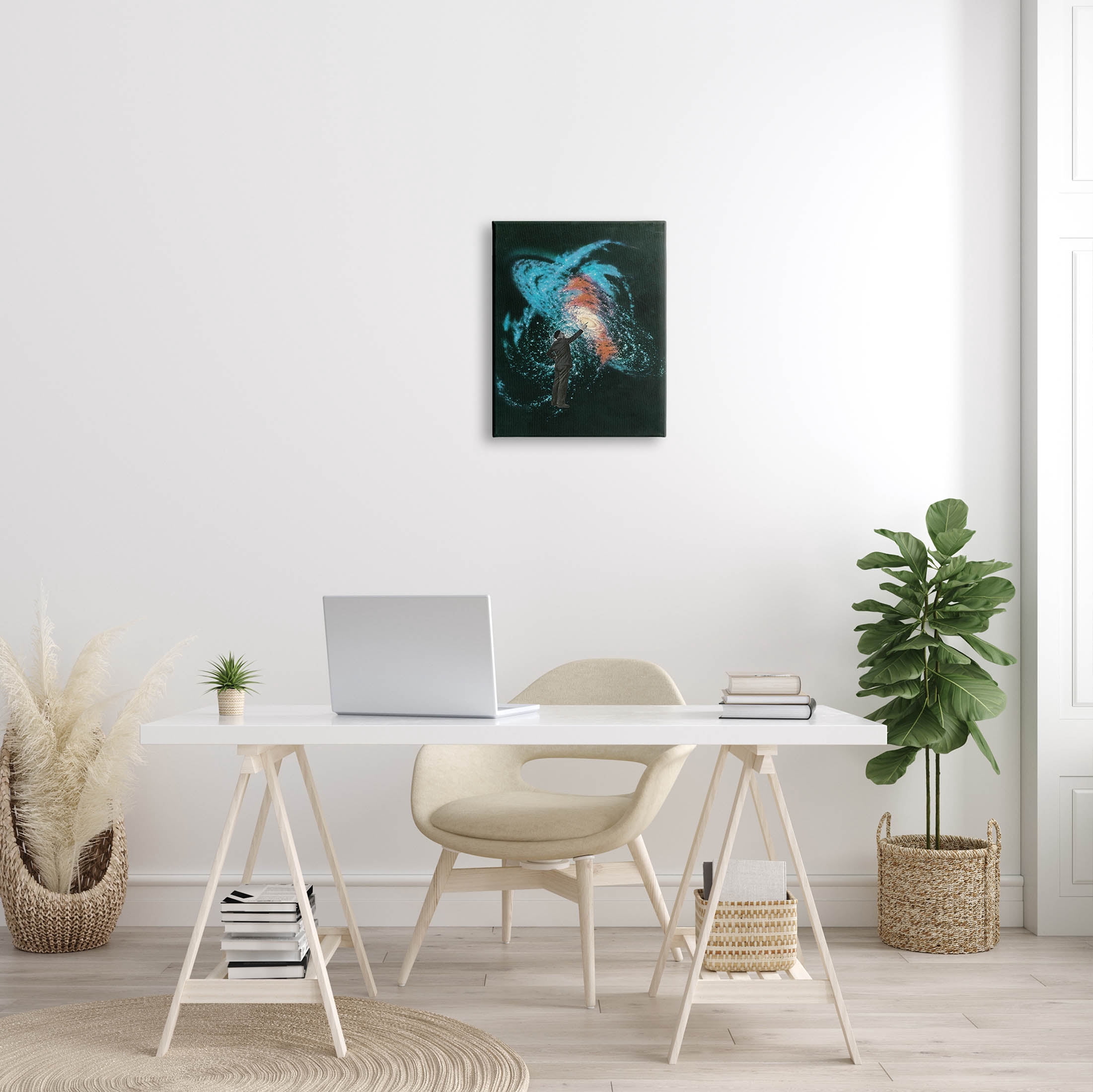 Stupell Industries Vivid Nebula Collage Surreal Person Graphic Art Gallery Wrapped Canvas Print Wall Art, Design by Matheus Lopes Castro