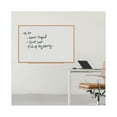 thumbnail image 6 of Universal Dry-Erase Board, Melamine, 72 x 48, White, Oak-Finished Frame, 6 of 7