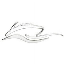 Rinker Boat Emblem Decal 2280868 | 8 3/4 x 3 Inch Silver Plastic