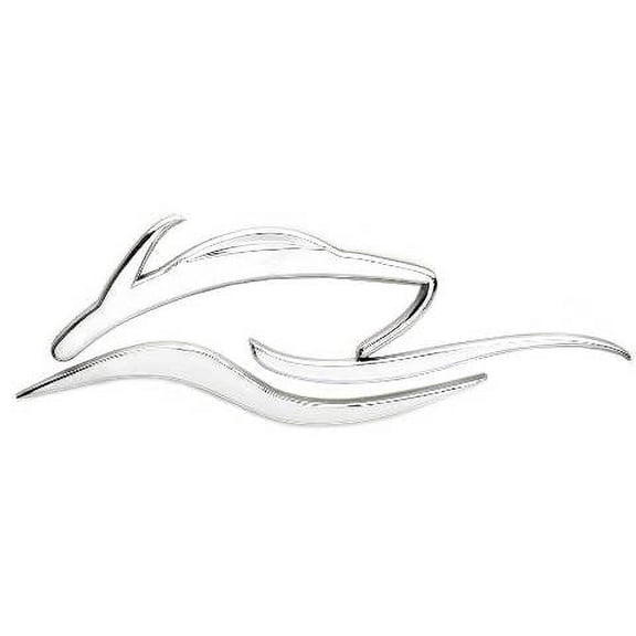 Rinker Boat Emblem Decal 2280868 | 8 3/4 x 3 Inch Silver Plastic