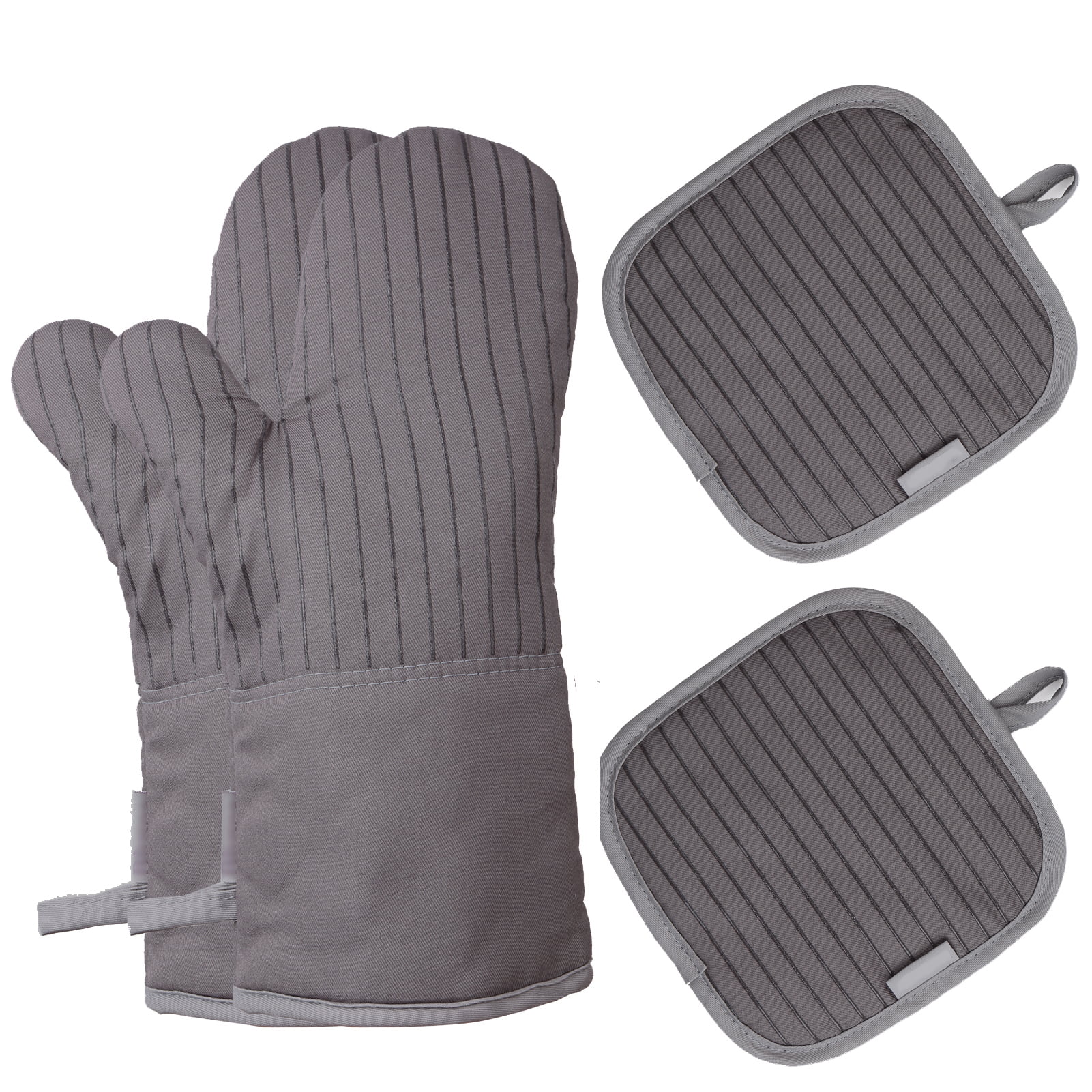 1/2Pcs Oven Mitts Baking Gloves 230 Heat Resistant Silicone Glove Kitchen  Thicken Barbecue Oven Cooking