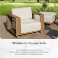 thumbnail image 2 of Sophia & William 2 Pieces Wicker Patio Furniture Set with Armrests, Beige & Yellow-Brown, 2 of 8