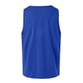 thumbnail image 3 of Aayomet Débardeur Homme Serré Couleur Unie Sport Musculation Base (Bleu, TG), 3 of 4