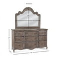 thumbnail image 5 of Bowery Hill 9-Drawer Triple Dresser and Mirror in Gray, 5 of 5