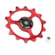 thumbnail image 1 of Rueda de guía de rodamiento de bicicleta de carreras , polea de 14 dientes, parte trasera de aluminio rojo kusrkot Cojinete de guía del dial trasero de la bicicleta, 1 of 8