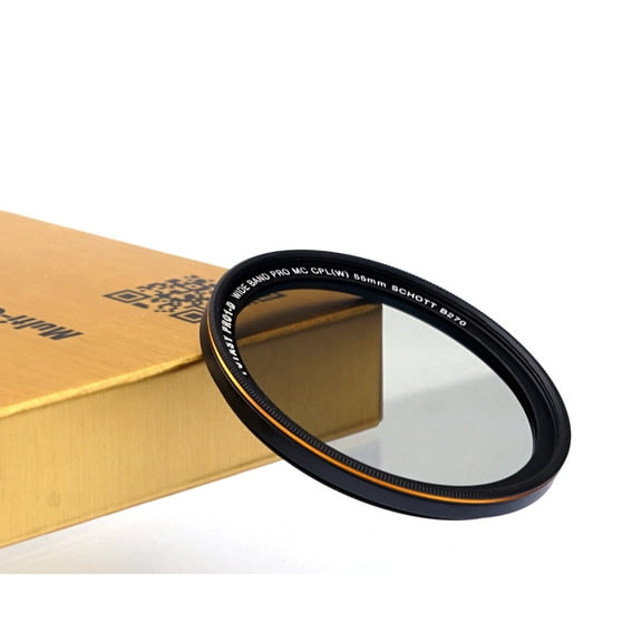 Fotasy 55mm Ultra Slim Circular PL Lens Filter, Nano Coatings MRC Multi Resistant Coating Oil Water Scratch, 18 Layers Multi-coated 55mm CPL Filter, SCHOTT B270 Glass