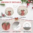 thumbnail image 6 of Welcome Sign for Front Door, Christmas Round Metal Wall Art Wreaths, Farmhouse Vintage Red Boots Berry Leaves Outdoor Indoor Wall Hanging Sign for Porch Decor Housewarming Gifts 5.9 Inch, 6 of 8