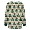 thumbnail image 4 of Women's Cardigans Xmas Tree Printed Crew Neck Button Down Cozy Long Sleeve Jacket Warm 2025 Fall Winter Trendy Loose Casual Work Sweaters for Women YB Green S, 4 of 5