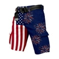 thumbnail image 4 of FYDUU Men's Casual Cargo Shorts Patriotic Stars And Stripes Print Shorts USA 250th Anniversary Festival Shorts Trendy Bottom L, 4 of 5