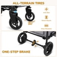 thumbnail image 3 of Vomeast Single Seat Wagon Stroller for Kids, Outdoor Baby Stroller, 5-Piont Harness & Canopy,All-Terrain,Gray, 3 of 11