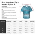 thumbnail image 6 of Lsque Teal Turquoise Fluid Stripes pattern Hawaiian Shirt for Men, Unisex Summer Beach Casual Short Sleeve Button Down Shirts-Medium, 6 of 9