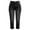 Black, variant on WTOBBY Women's Distressed Skinny Jeans, Stretchy Ripped Denim Pants with a Trendy and Edgy Style for Everyday Wear, Comfortable Fashion Leggings with Abrasions,Black L
