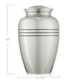 thumbnail image 2 of Reminded Adult Cremation Memorial Urn for Human Ashes, Pewter Etched Cross Brass Funeral Urn with Velvet Bag, 2 of 6