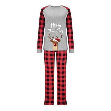 

YFPWM Family Christmas Pajamas Suit Half Zip Tunic Ruffle lantern Sleeve Blouse Boho Sweatshirts Work Office Tops Flannel Plaid Tops Slim Jogger Pants