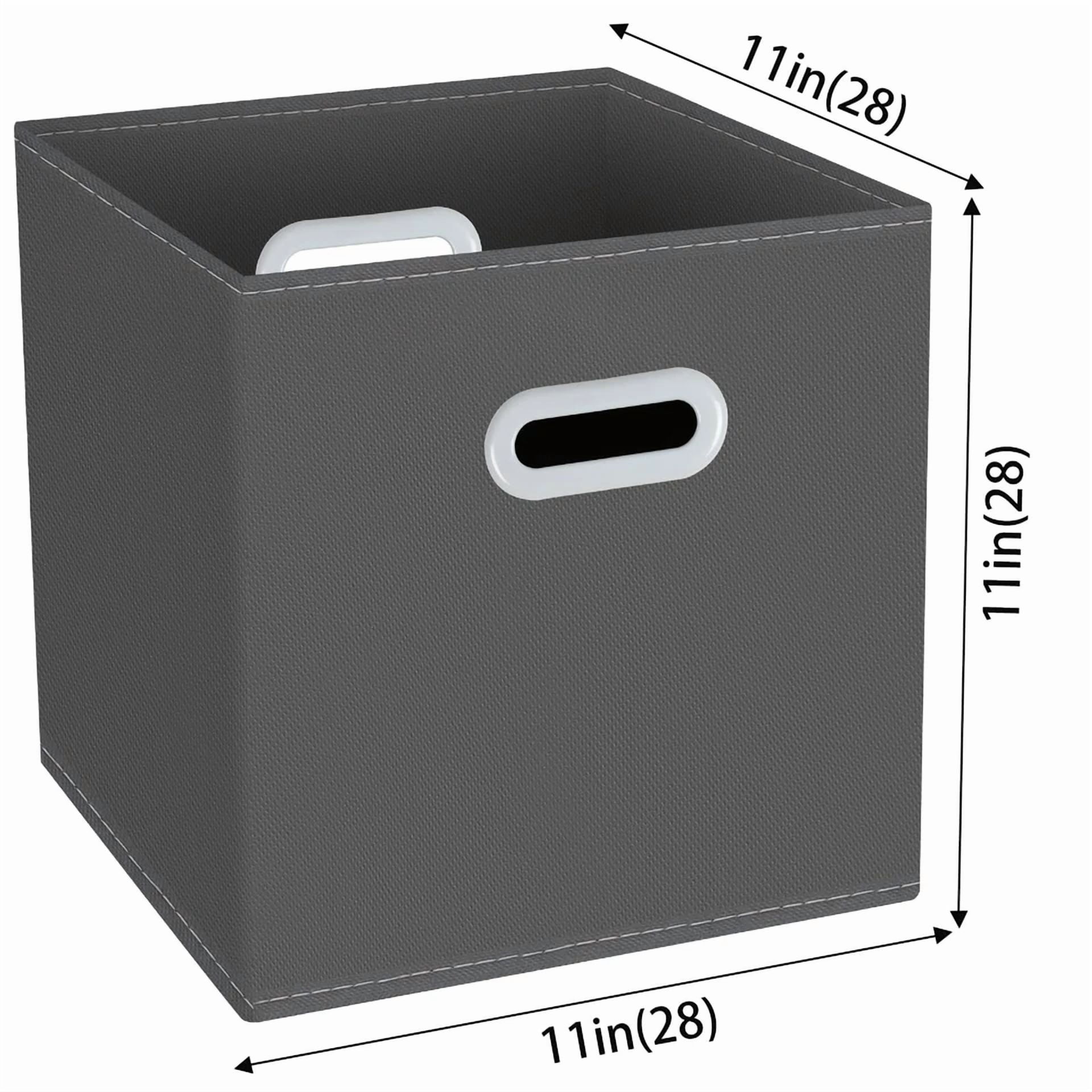 Yunkeeeper Storage Bins Cubes, Fabric Cube Organizer With Handle, Foldable Cube